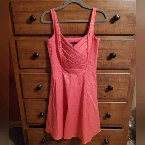 Blu Sage Orange Shiny Sleeveless Dress.  Size 4. - Picture 1 of 5